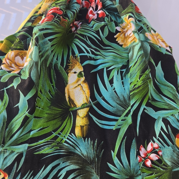 Pinup Couture Tropical Bird Parrot Jungle Halter Tank Size Small - Picture 3 of 6
